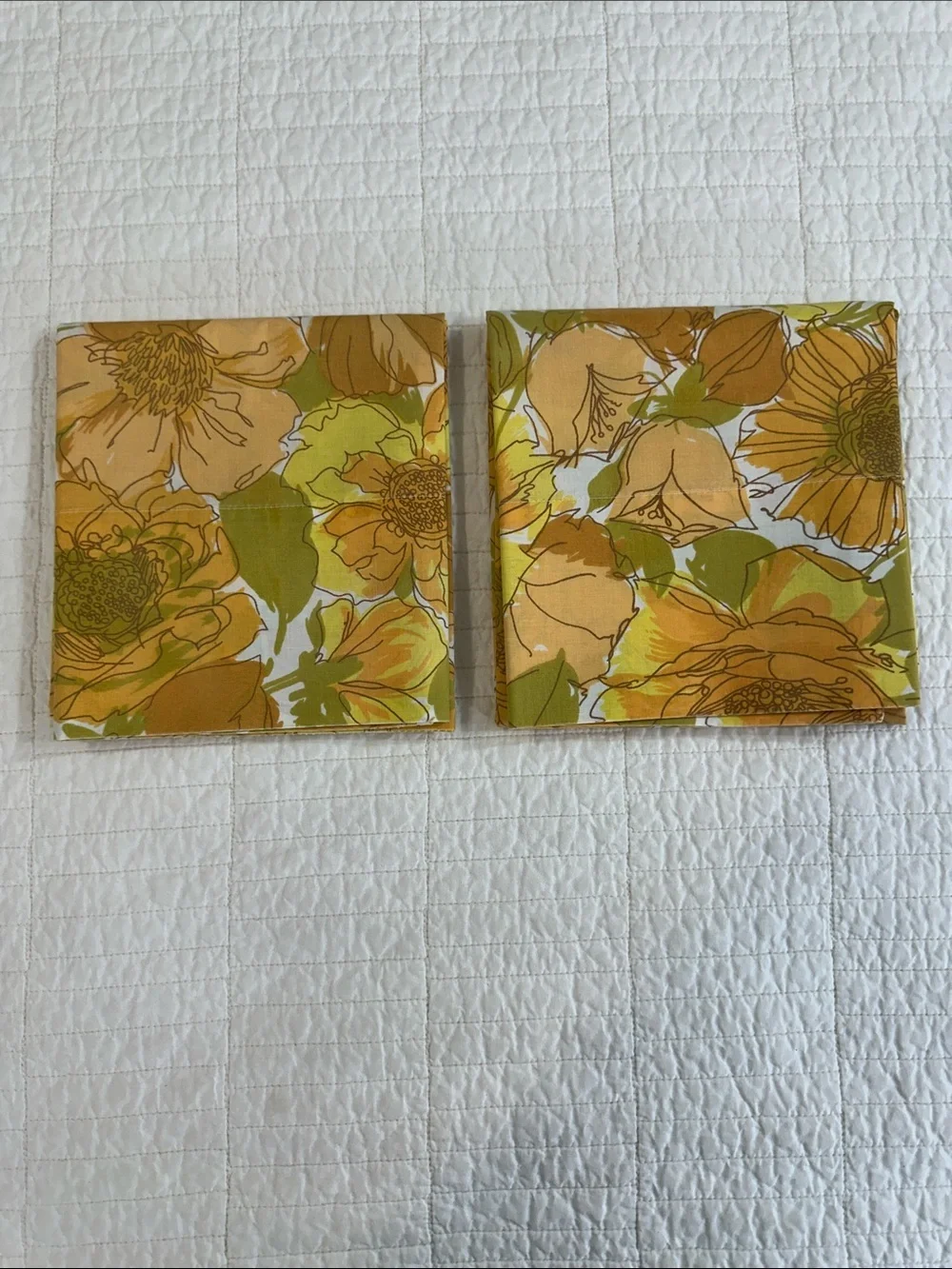 Wondercale Springmaid Standard Pillowcase Set of 2 Vintage Mod 1970 Floral